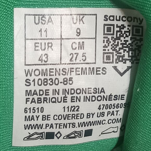 Saucony Women's Power Run Ride 16 Shoes S10830-85 Size 11 White/Pink - Picture 9 of 10